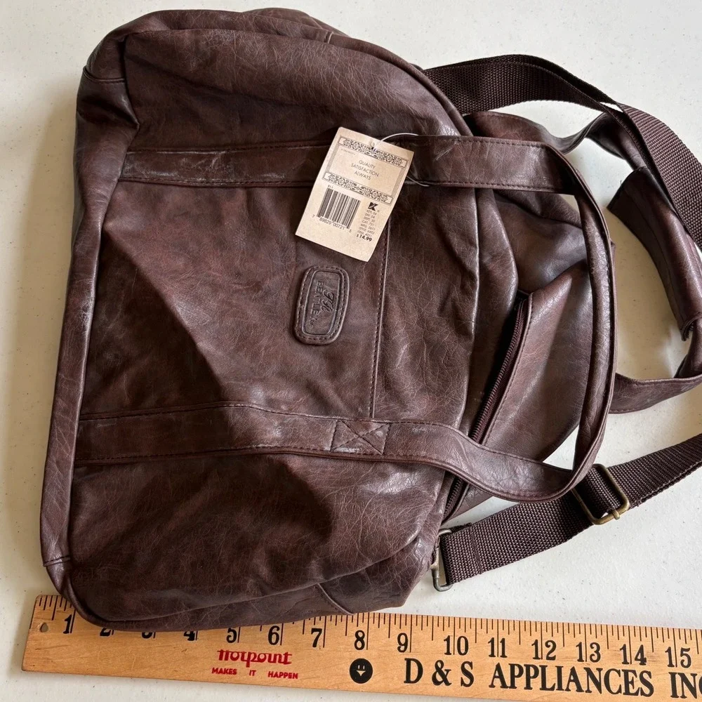 TR Bentley Vintage Brown Leather Duffel Bag Travel Weekender NWT